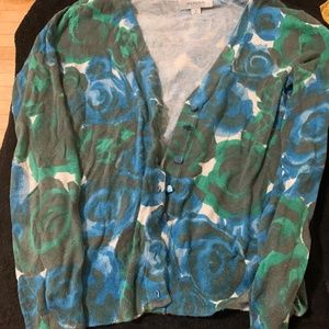 Floral blue/green sweater